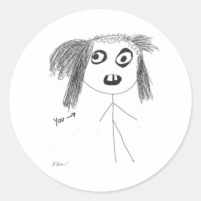 You Classic Round Sticker (Front)