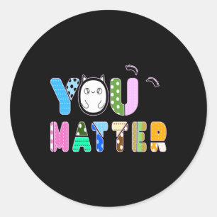 You - Colourful Typography Art Sticker