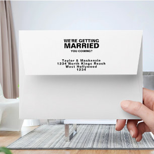 You Coming Rainbow Gay Wedding Envelope