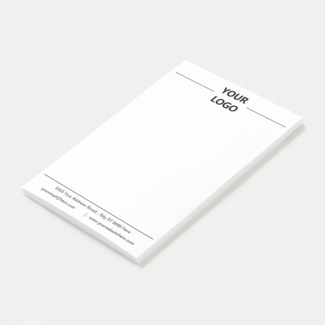 You Company Logo Text Info Business Office Post-it Notes (Angled)
