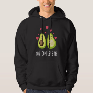 You Complete Me  Avocado Couple  Valentine Couple Hoodie