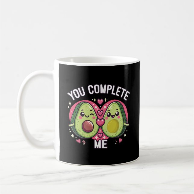 You Complete Me - Cute Avocado Couple Coffee Mug (Left)