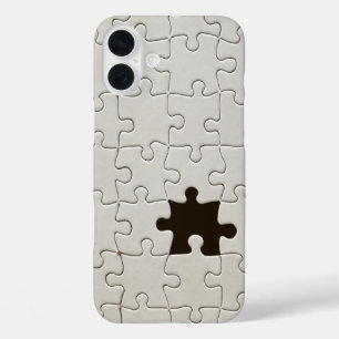 You Complete Me Romantic Black and White Jigsaw iPhone 16 Plus Case