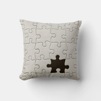 You Complete Me Romantic Black and White Jigsaw Cushion