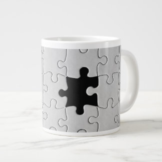 You Complete Me Romantic Black and White Jigsaw Large Coffee Mug