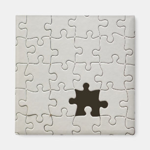 You Complete Me Romantic Black and White Jigsaw Magnet
