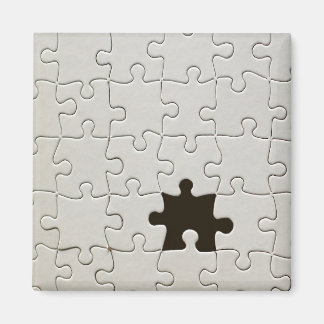 You Complete Me Romantic Black and White Jigsaw Magnet