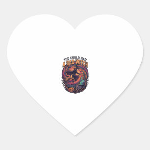 You Could Had Bad Witch Halloween Flying Broom_1 Heart Sticker