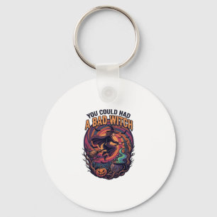 You Could Had Bad Witch Halloween Flying Broom_1 Key Ring