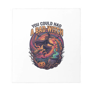 You Could Had Bad Witch Halloween Flying Broom_1 Notepad