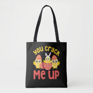 You Crack Me Up Easter Chicks Tote Bag