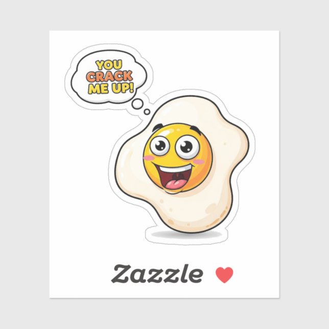 You Crack Me Up – Funny Breakfast Egg Cartoon  (Sheet)