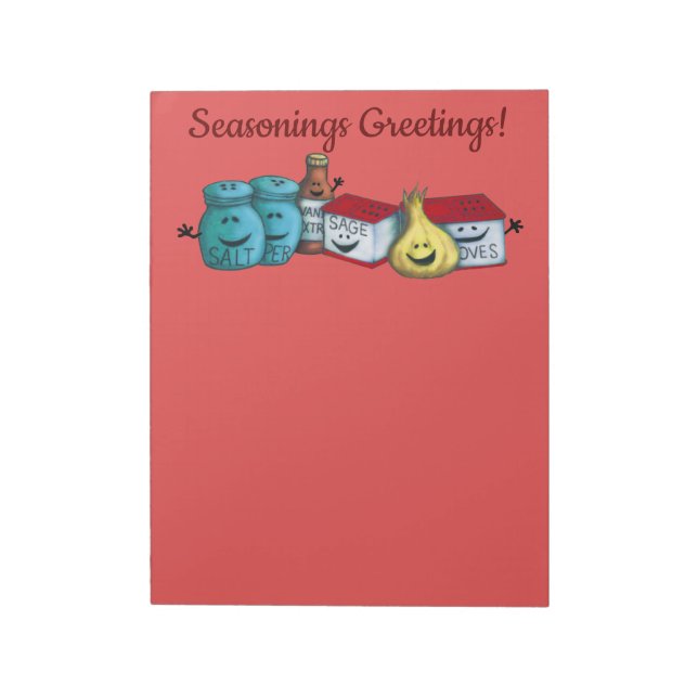 You Customise Seasonings Greetings! by Cherie Notepad (Rotated)