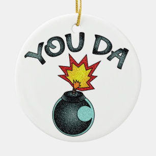 You Da Glitter Bomb Ceramic Tree Decoration