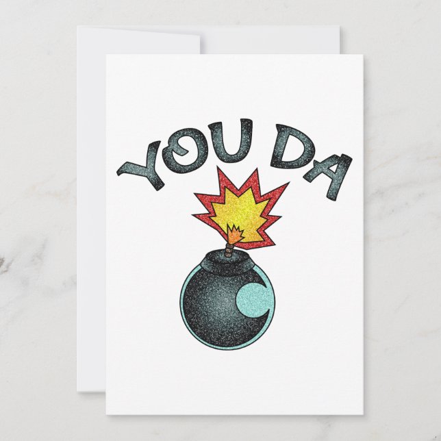 You Da Glitter Bomb Invitation (Front)