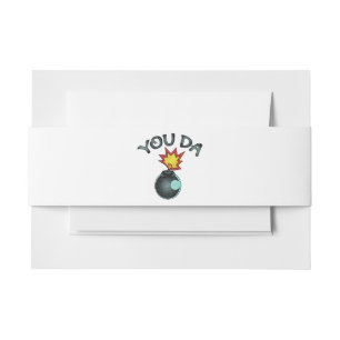 You Da Glitter Bomb Invitation Belly Band