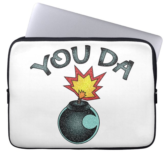 You Da Glitter Bomb Laptop Sleeve (Front)