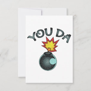 You Da Glitter Bomb Thank You Card
