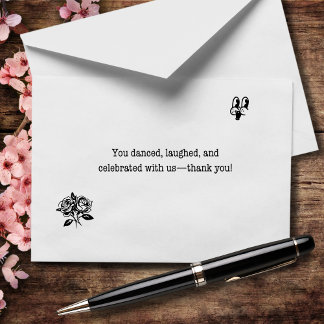 You Danced Laughed and Celebrated With Us Wedding Thank You Card