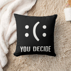 You Decide Emoji Mood Design Cushion