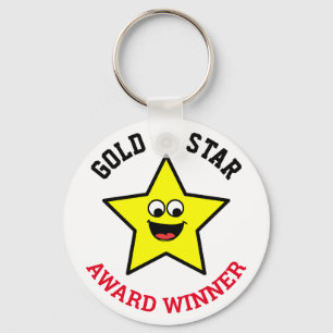 You Deserve A Gold Star   Award Winner Key Ring