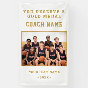 You Deserve a Medal Coach Team Photo Banner