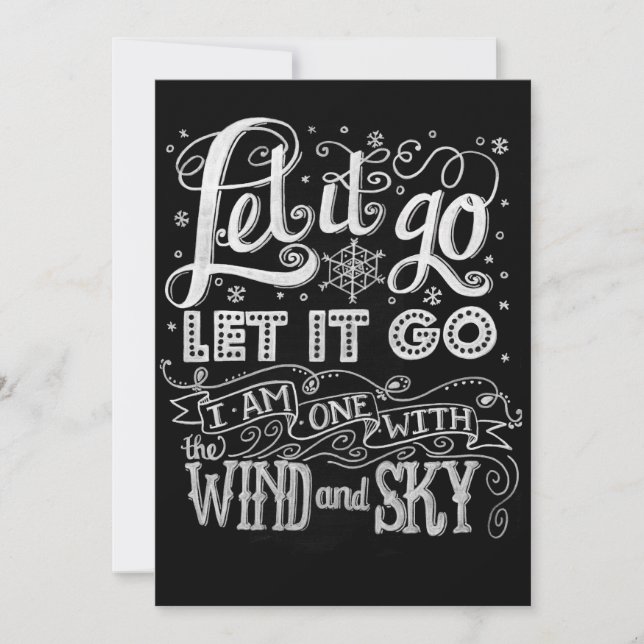 YOU Design! Let it Go Artwork Frozen Invitation (Front)
