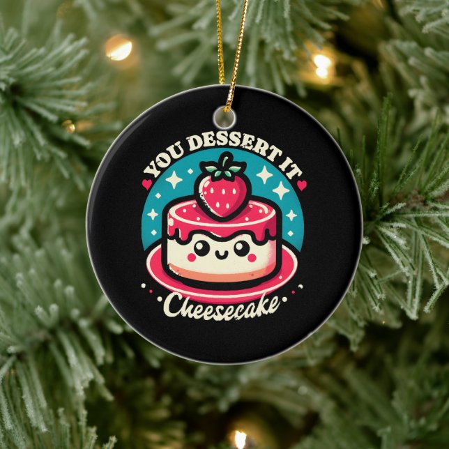 You Dessert It - Cheesecake Kawaii Ceramic Tree Decoration (Tree)