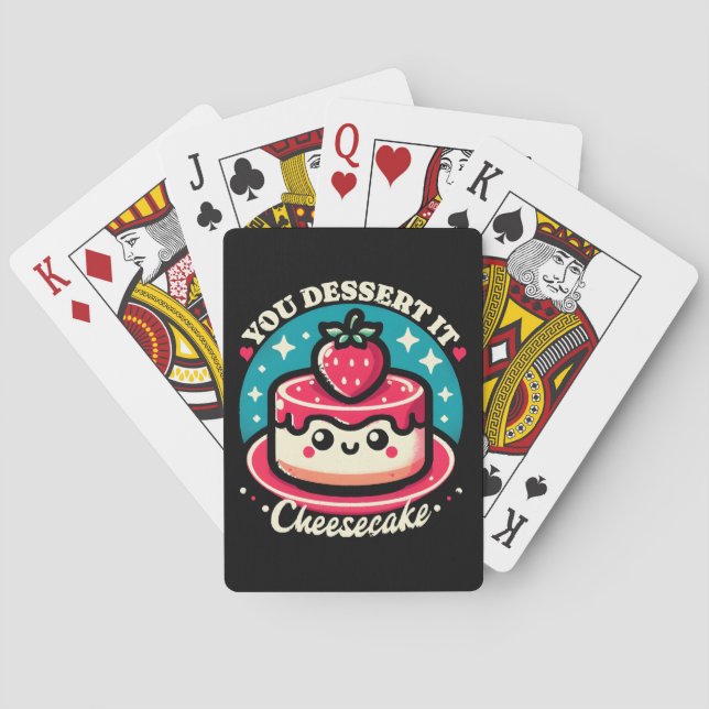 You Dessert It - Cheesecake Kawaii Playing Cards (Back)