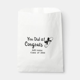 You did it congrats graduation add student name ye favour bags