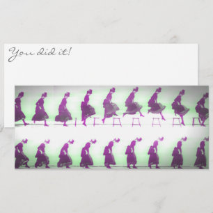 You Did It! Early Animation Woman Jumping Congrats Save The Date