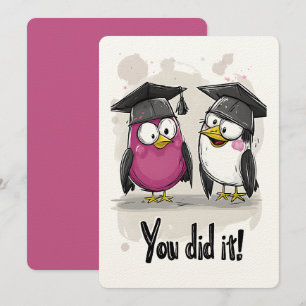 You Did It, Grad Birds! A Chirpy Graduation Meme Invitation