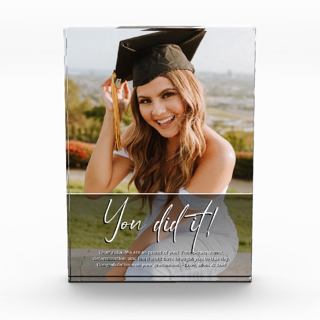 You Did it Graduate Custom Photo Dear Grad (Front)