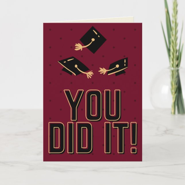 You Did It! Graduation Card (Front)