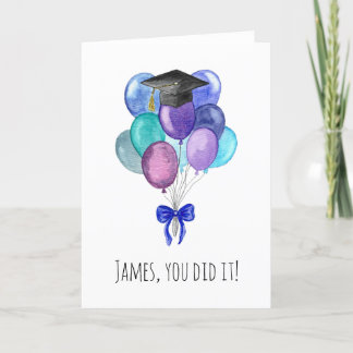 You Did It, Graduation Card with Personalisation