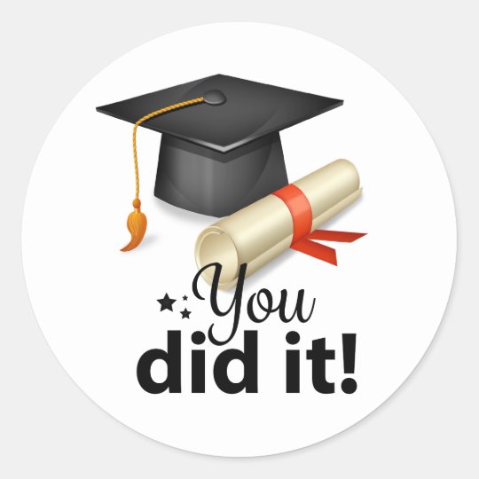 template 8 sheet per sticker It! Zazzle.co.uk Graduation You   Did Sticker