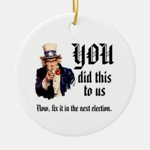 YOU Did This to Us Ceramic Tree Decoration