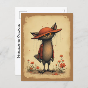 You Didn't Think I Would Write U Back Did You Art Holiday Postcard