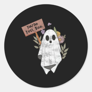 You Do You Boo Halloween Ghost Spooky Season Cute Classic Round Sticker