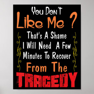 You Don’t Like Me That’s A Shame Funny Quote Gift  Poster