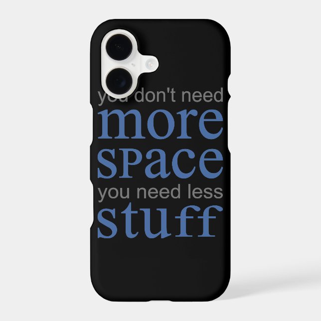 You don’t need more space. You need less stuff. (Back)