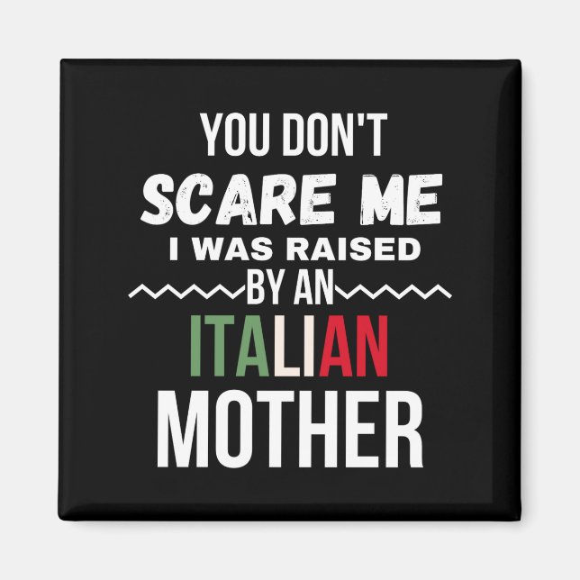 You Dont E Me I Was Raised An Italian Mother  Magnet (Front)