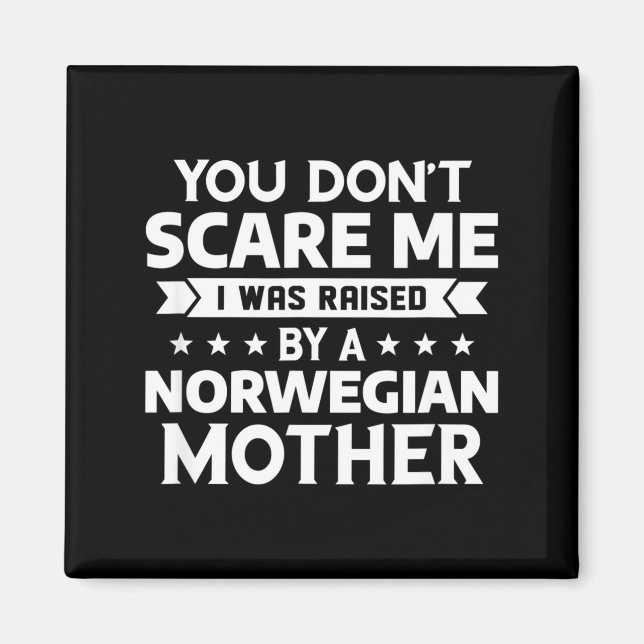 You Don't E Me I Was Raised By A Norwegian Mother  Magnet (Front)