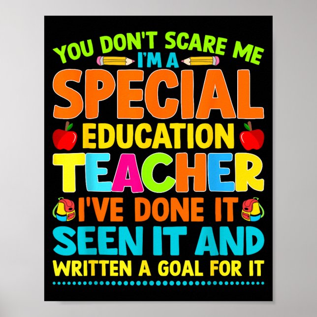 You Don't E Me I'm A Special Education Teacher Men Poster (Front)