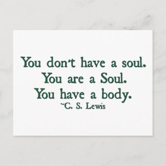 You don't have a soul, you are a soul postcard