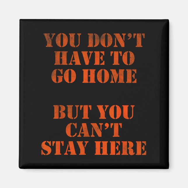 You Don't Have To Go Home But You Can't Stay Here  Magnet (Front)