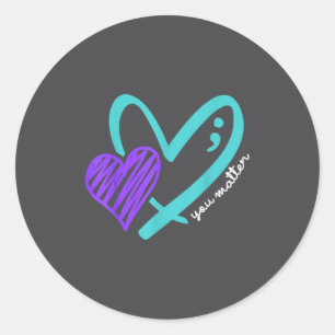 You Don't Let Your Story End Suicide Awareness Classic Round Sticker