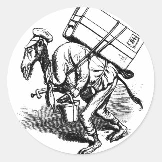 You Don't Travel Light - Camel Carrying Heavy Bags Classic Round Sticker