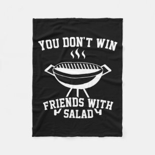 You Don't Win Friends With Salad - Funny  Fleece Blanket