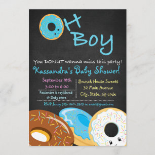 You DONUT Wanna Miss This Baby Shower Oh Boy Card
